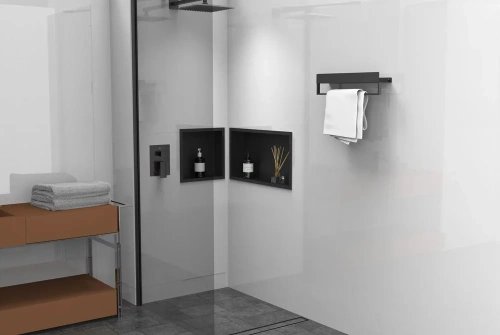 Полка для ванной Rea SF01-600-B black matt 06002