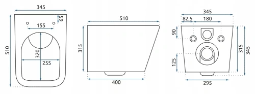 Унитаз подвесной Rea Raul C9660