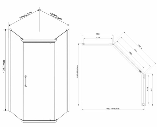 Душевой уголок Vincea Stresa VSP-1S100CL