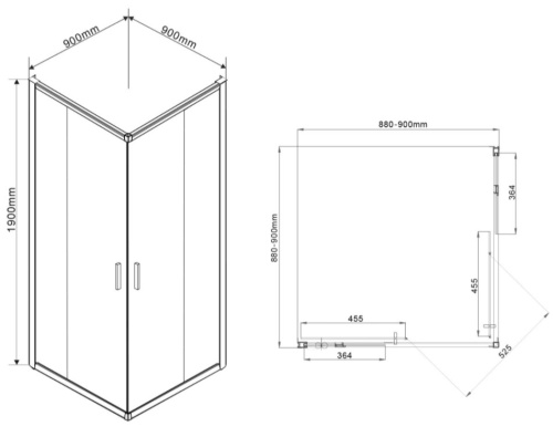 Душевой уголок Vincea Garda VSS-1G900CGB