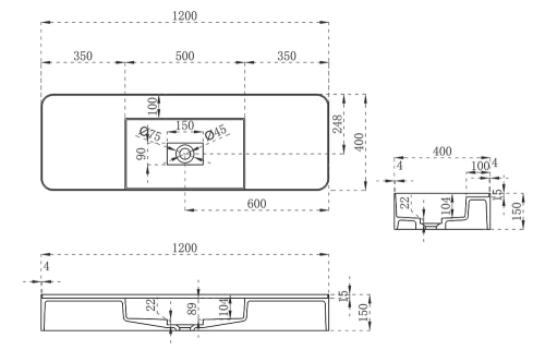 Умывальник Vincea Solid Surface VWB-6S312MW