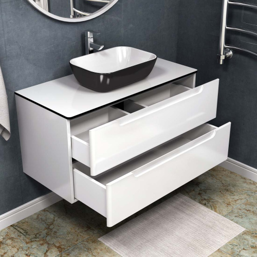 Тумба подвесная Vela Венеция 100П белый глянец TU270642