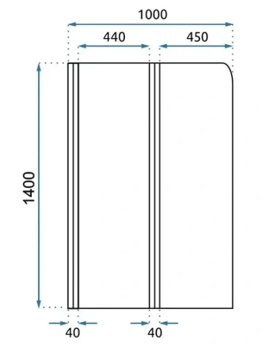 Шторка на ванную Rea Agat 2-100 Gold Brush K9777