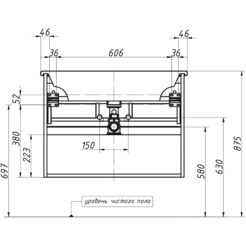 Тумба подвесная Caprigo Novara 80 35916-TP811