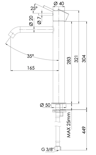 Смеситель для раковины Mariani Next A14398NS12