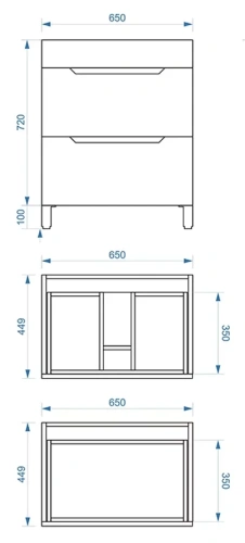 Тумба напольная Vela Верона 65Н под Milen TU27079