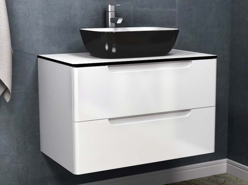 Тумба подвесная Vela Венеция 80П под столешницу белый глянец TU27065