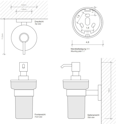 Дозатор для мыла Decor Walther Basic WSP 0530800