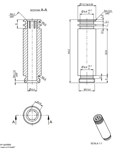 Удлинение для смесителя с запорными вентилями QuadroDesign PR063V