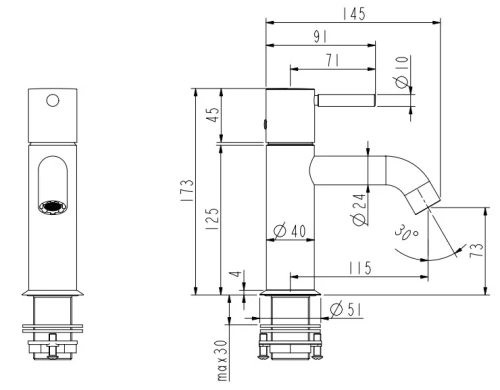 Смеситель для раковины Nemo Round NM-2311RG rose gold
