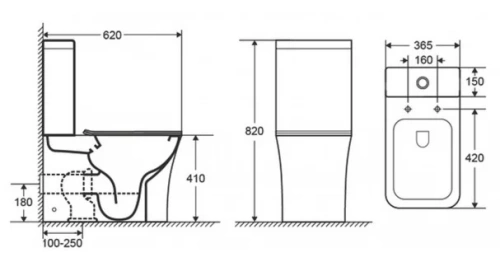 Унитаз напольный Ceramalux 1218A