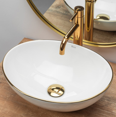 Умывальник Rea Sofia Gold Edge U3287