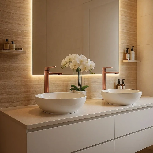 Смеситель для умывальника Rea Storm copper brush B3002