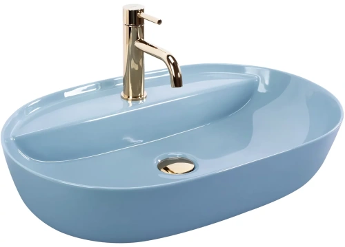 Умывальник Rea Aura 61 L.Blue Shiny U6618
