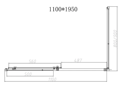Душевой уголок Vincea Slim-N VSR-4SN8011CGB