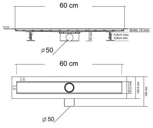 Трап для душа Vincea SAY OPTIMA BLOK 601.60.P.BLOK Трап для душа Vincea SAY OPTIMA BLOK 601.60.P.BLOK