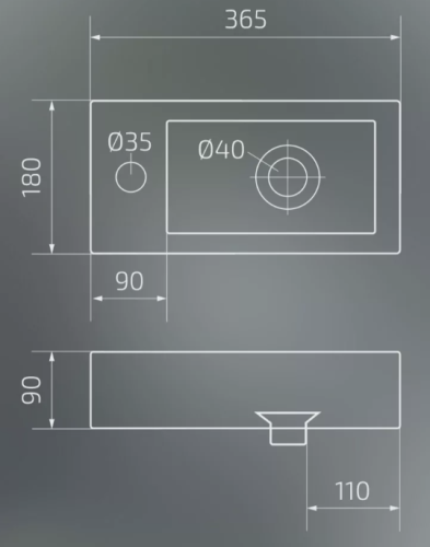 Умывальник Gid Bm9272R