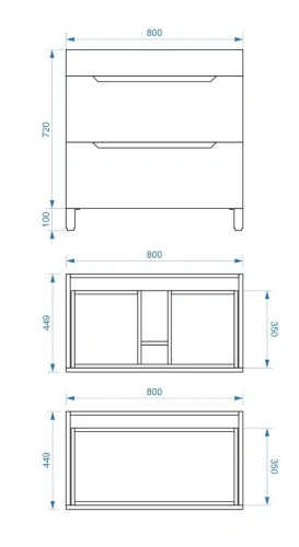 Тумба напольная Vela Верона 80Н под Milen TU270851