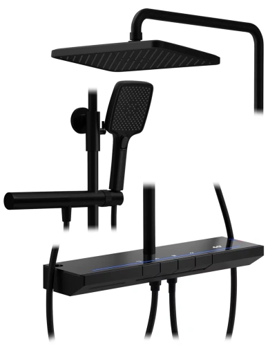 Душевая система Rea Pedro black matt P0897