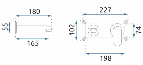 Смеситель для умывальника Rea Hyper Chrome B2059