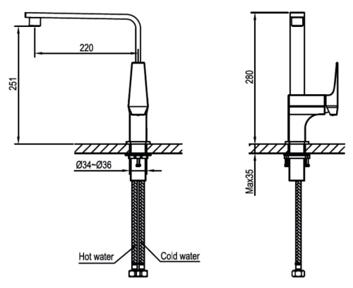 Смеситель для мойки Ahti Vaasa VA103011