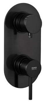 Смеситель для душа Remer X Style X93KBCFP, чёрный брашированный хром