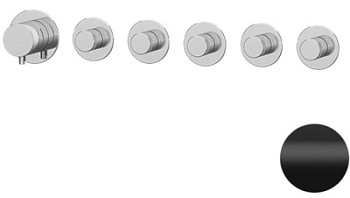 Смеситель для душа Remer X Style N98D5PNO, черный матовый