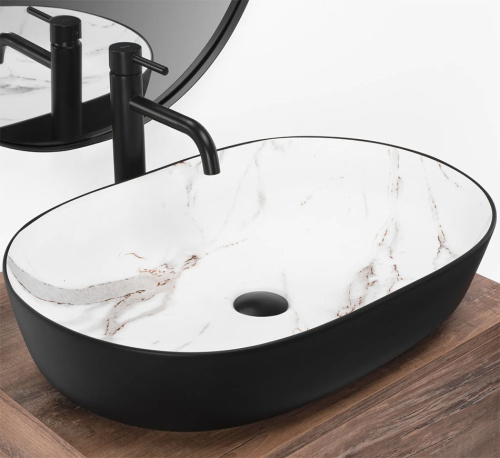 Умывальник Rea Cleo black aiax matt U6625