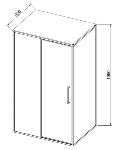 Душевой уголок Vincea Slim 8mm VSR-4SLP9012CLGM