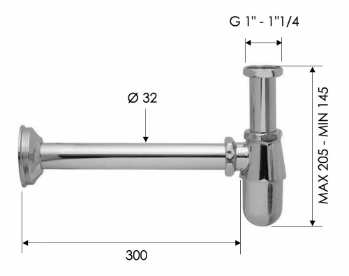 Сифон 1”1/4 Remer 970114