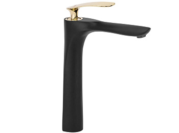 Смеситель для умывальника Rea Orbit Black Gold B2055