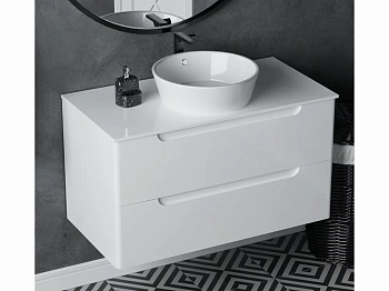 Тумба подвесная Vela Венеция 90П под столешницу белый матовый TU27150