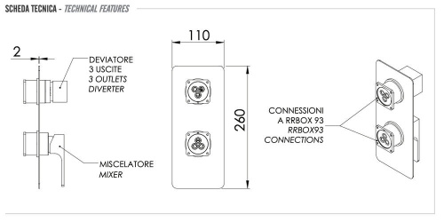 Смеситель для душа Remer Absolute AU93KBBO, белый матовый