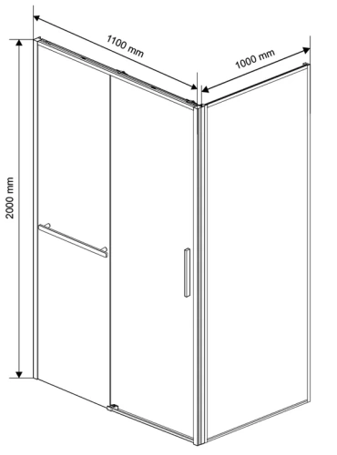 Душевой уголок Vincea Slim Soft VSR-1SS1011CLB