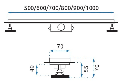 Трап для душа Rea Neo&Pure 600 N Pro G0900