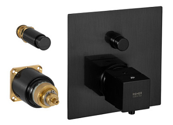 Смеситель для душа Remer Q-Elegance QT09KBCFP, черный брашированный хром