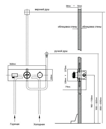 Душевая система Vincea Inspire VSFW-422TI2GM