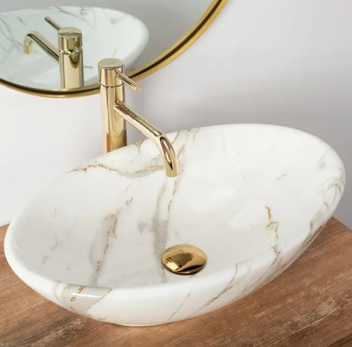 Умывальник Rea Pamela Shiny Aiax Marmur U9685
