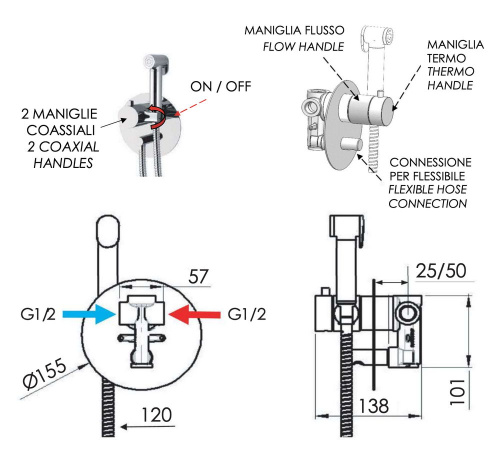 Гигиенический душ Daniel Suvi Thermo ST206424DCDP
