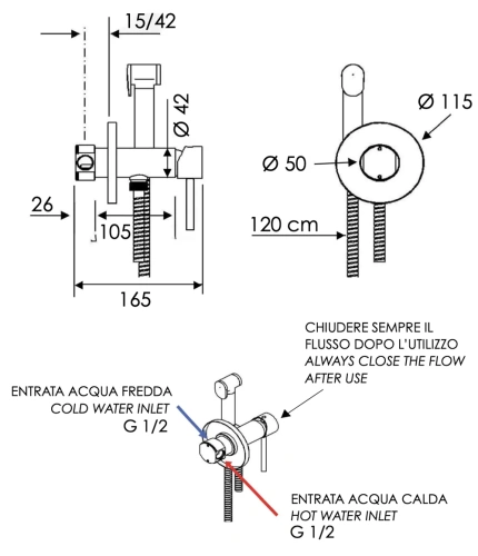 Гигиенический душ Mariani Next B14185NXW