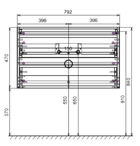Тумба подвесная Vincea Luka 800 R.Oak VMC-2L800RO