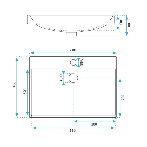 Умывальник Rea Mandy U3326