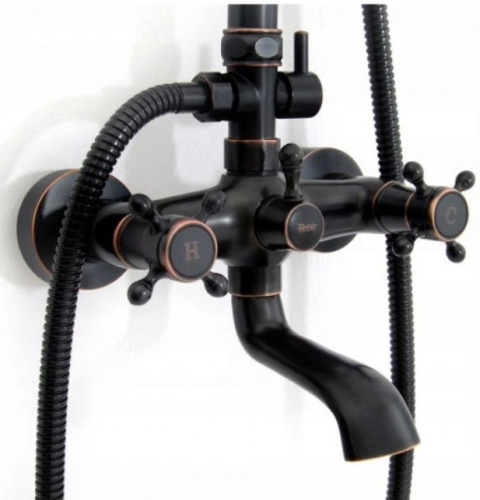 Душевая система Rea Retro Old Black P2366
