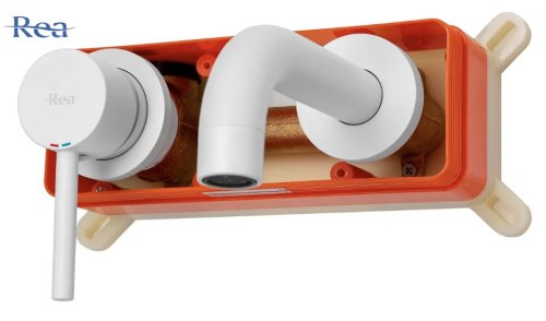 Смеситель для умывальника Rea Lungo White matt B9559