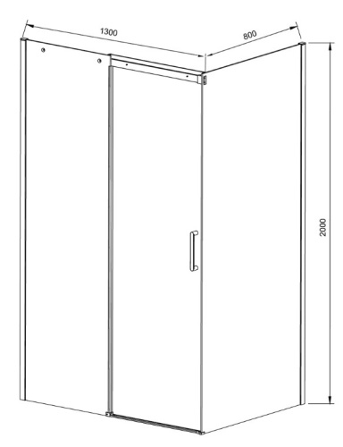 Душевой уголок Vincea Dice VSR-4D8013CLGM