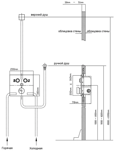 Душевая система Vincea VSFW-4211BG