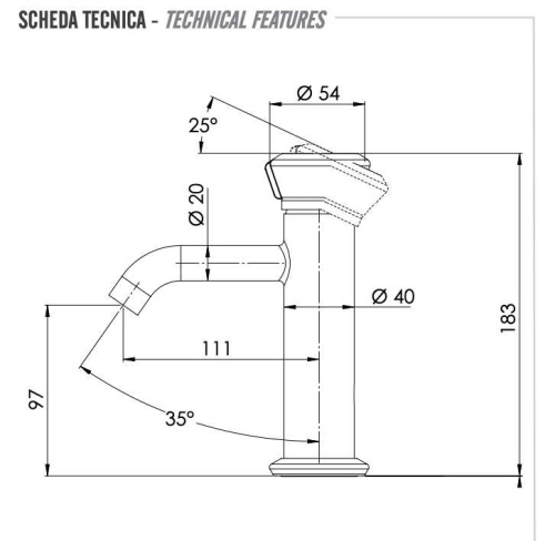 Смеситель для раковины Remer Element ET12NO, черный матовый