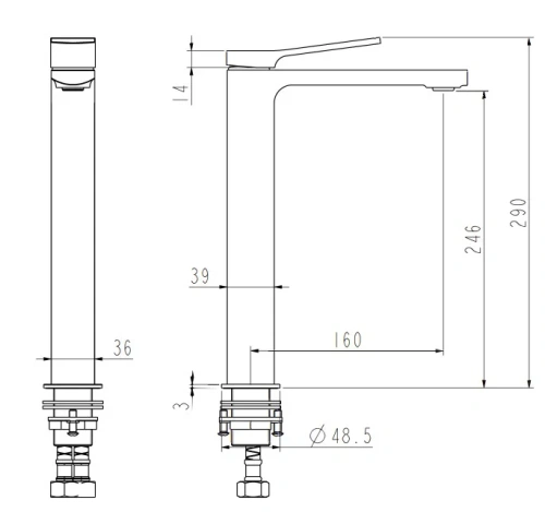 Смеситель для раковины Nemo Prima NM-1312-CR chrome