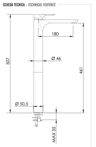 Смеситель для раковины Remer Infinity I11LXXL