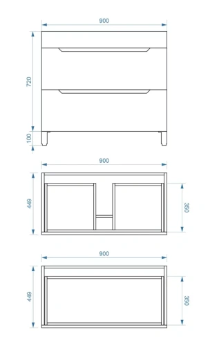 Тумба напольная Vela Верона 90Н под Milen TU270871
